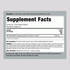Supplement Facts for Milk Thistle Seed 3000 mg Capsules, 200 count.