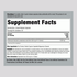 Supplement Facts for Goldenseal Root 1000 mg per serving, 100 capsules.