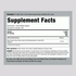 Supplement Facts panel for DIM 200 mg with 200 capsules, detailing ingredients and nutritional information.