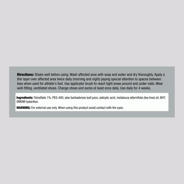 Supplement Facts panel for Mir of Aloe Miracure Anti-Fungal with Aloe Liquid, detailing ingredients and nutritional information.