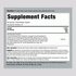 Supplement Facts panel displaying details for Resveratrol 1800mg Complex, available in 90 capsules.