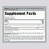Supplement Facts panel detailing Hyaluronic Liquid Beauty 16 oz.