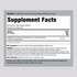 Supplement Facts for Dandelion Root 1800 mg Capsules, 180 count bottle.
