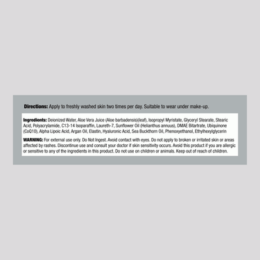 Supplement Facts for PIP Wrinkle Cream with DMAE and CoQ10, 4 oz.