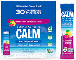CALM Powder Raspberry-Lemon Stick Packs, 30 Stick Packs