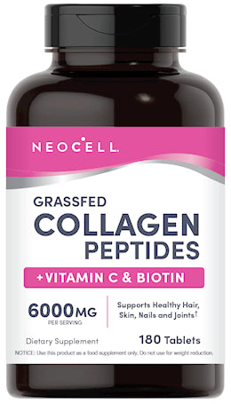 Grassfed Collagen Peptides  + C & Biotin, 180 Caplets