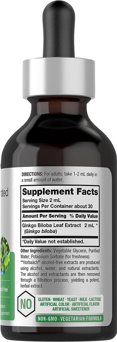 Ginkgo Biloba Leaf Extract | 2oz Liquid