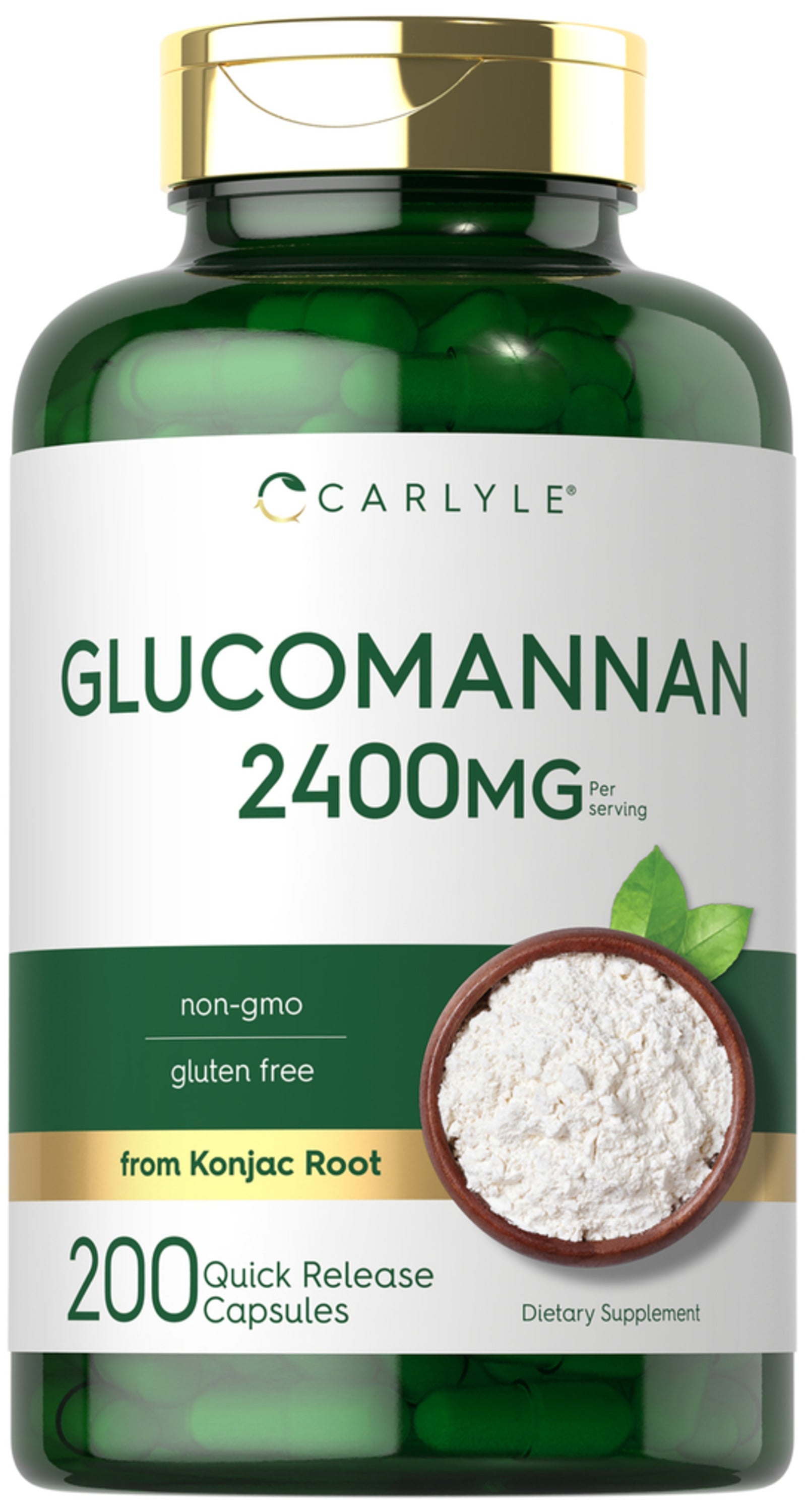 Glucomannan, 2400 mg (per serving), 200 Quick Release Capsules