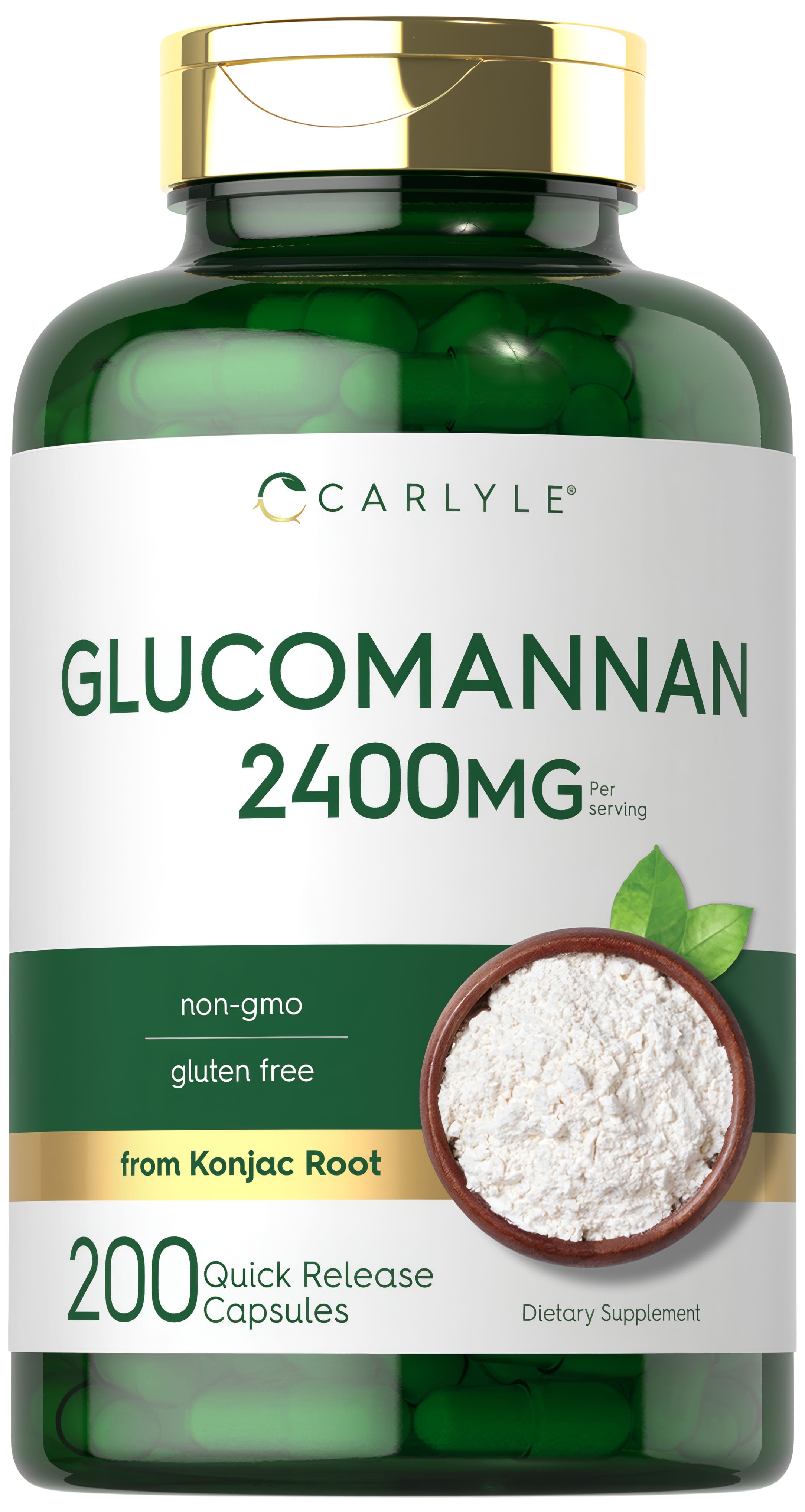 Glucomannan, 2400 mg (per serving), 200 Quick Release Capsules