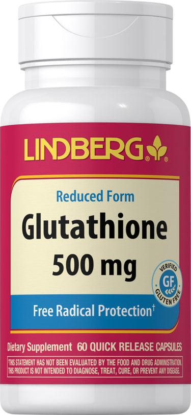 Glutathione (Reduced), 500 mg, 60 Quick Release Capsules