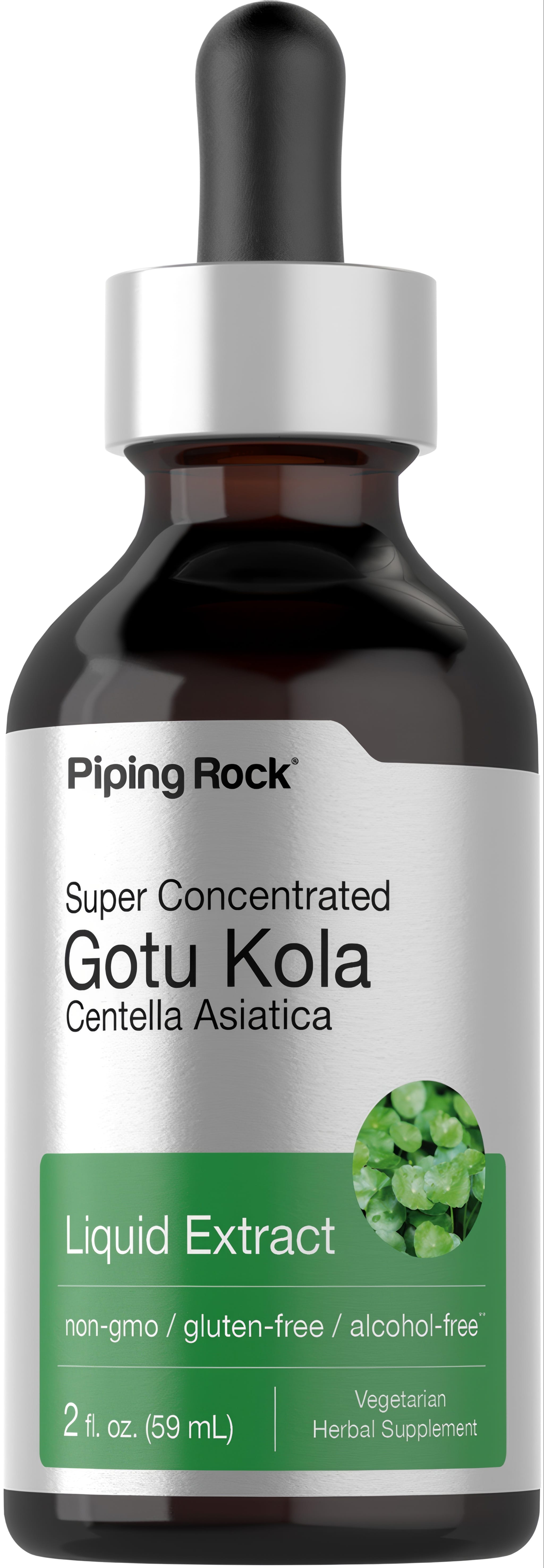 Gotu Kola Liquid Extract, 2 fl. oz. (59 mL), non-gmo, gluten-free, alcohol-free, Vegetarian Herbal Supplement.