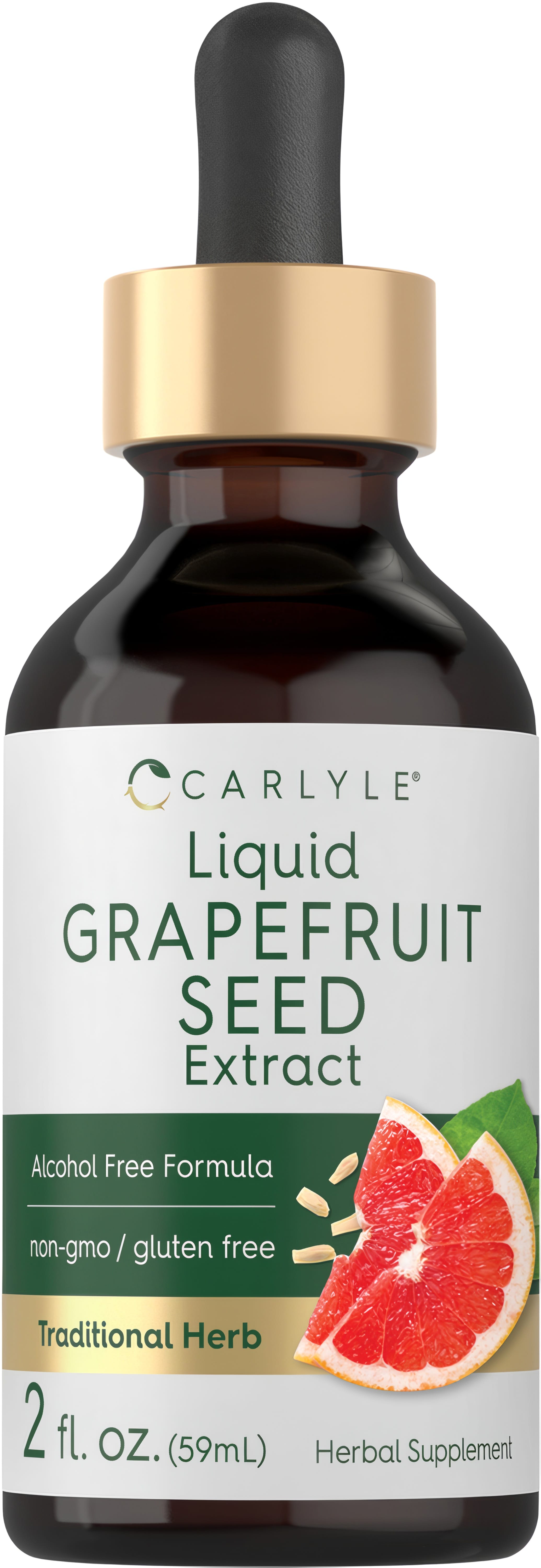 Grapefruit Seed Liquid Extract Alcohol Free, 2 fl oz (59 mL) Dropper Bottle