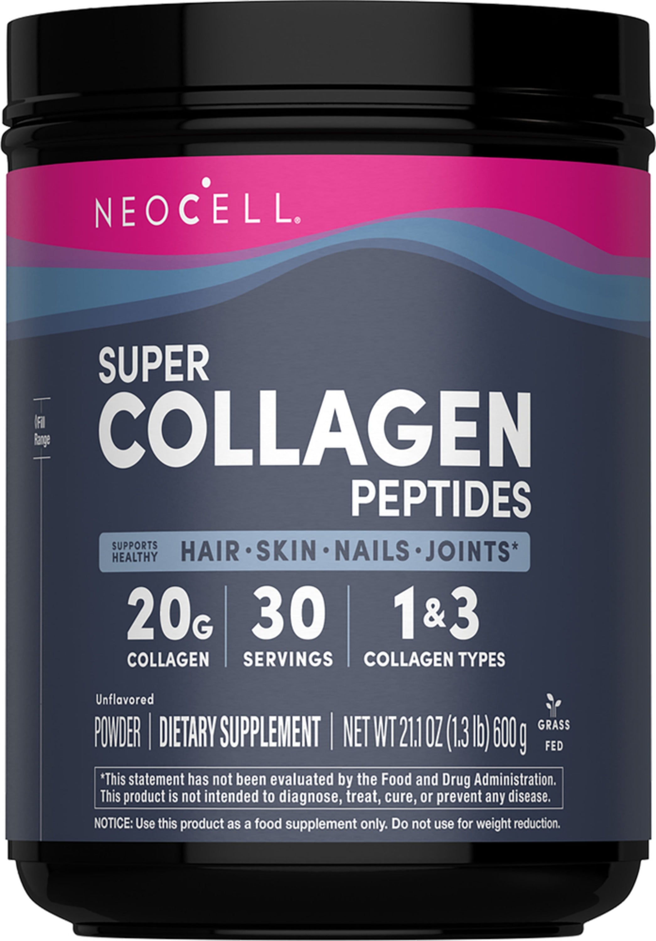 Grassfed Collagen Peptides, 21.2 oz (600 g) Powder