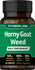 Horny Goat Weed Male Performance supplement with 500 MG Horny Goat Weed, 600 MG Maca, and 100 MG Tribulus, 60 capsules.