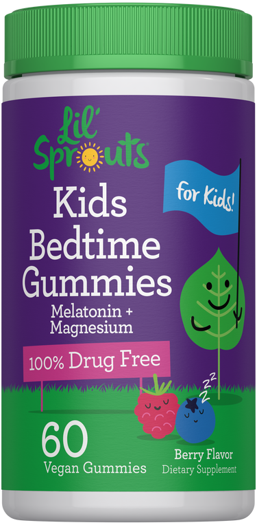 Kids Melatonin + Magnesium Gummies (Berry), 60 Vegan Gummies
