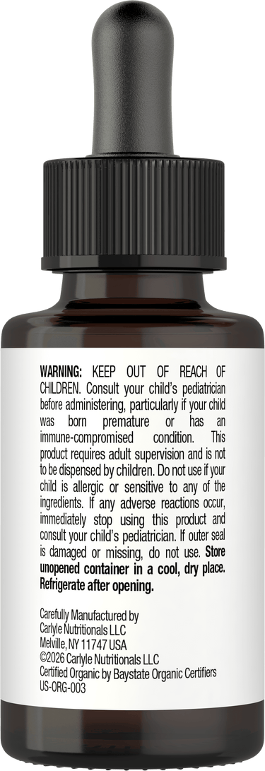 CL Baby Probiotic liquid, 15 ml in a dropper bottle.