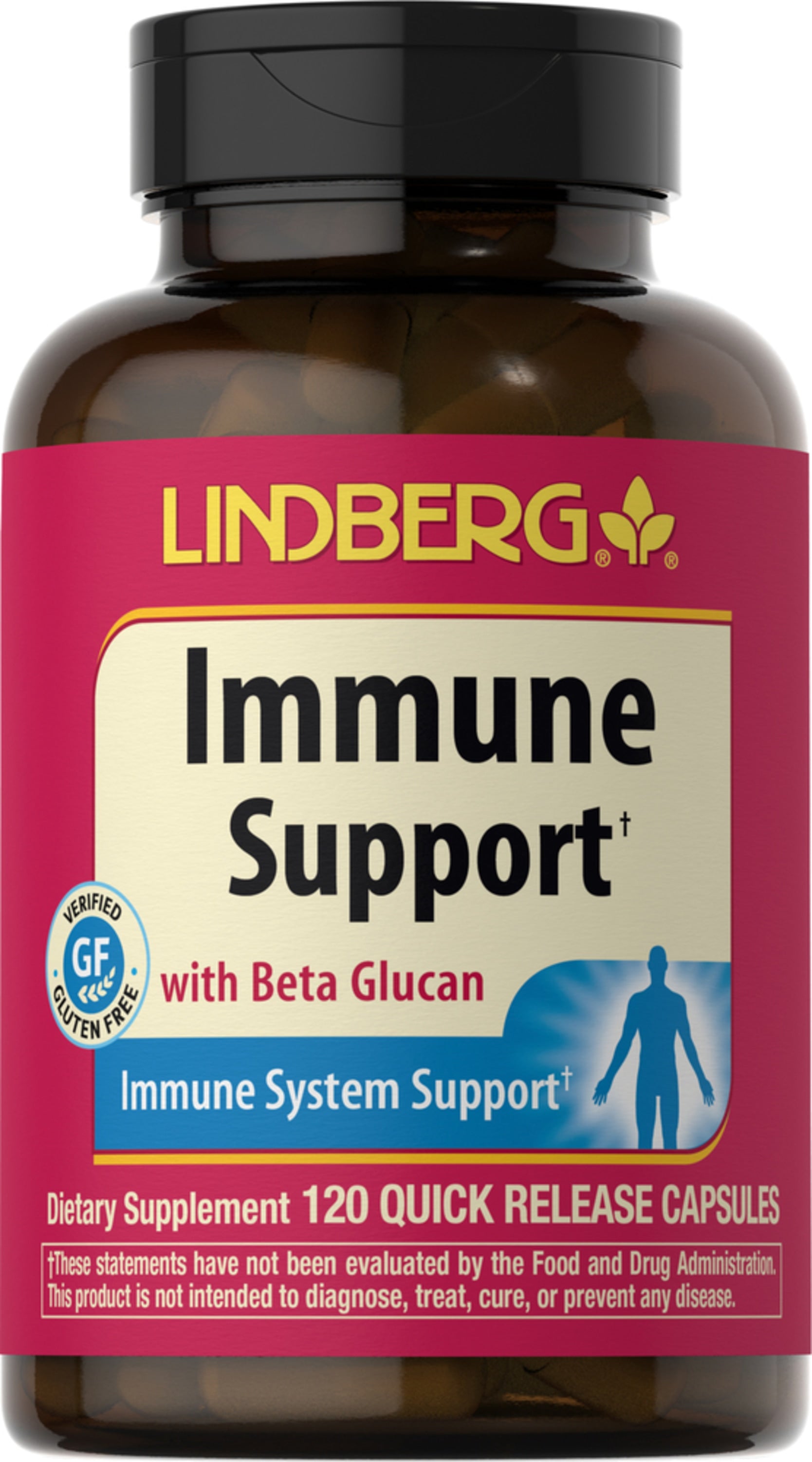 Immune Support with Beta Glucan, 120 Quick Release Capsules