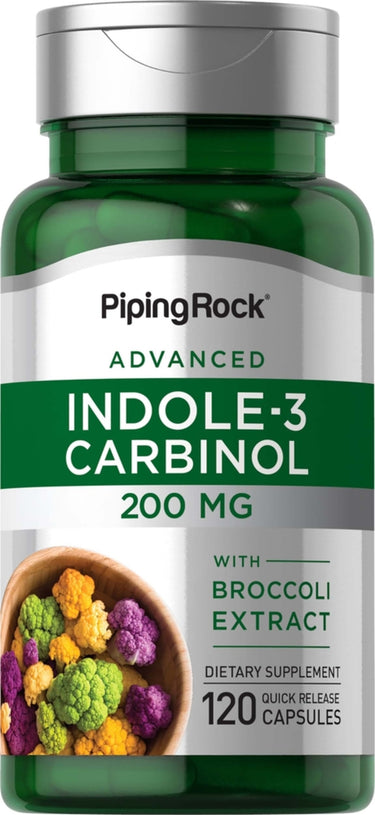 Indole-3-Carbinol with Resveratrol, 200 mg, 120 Vegan Capsules