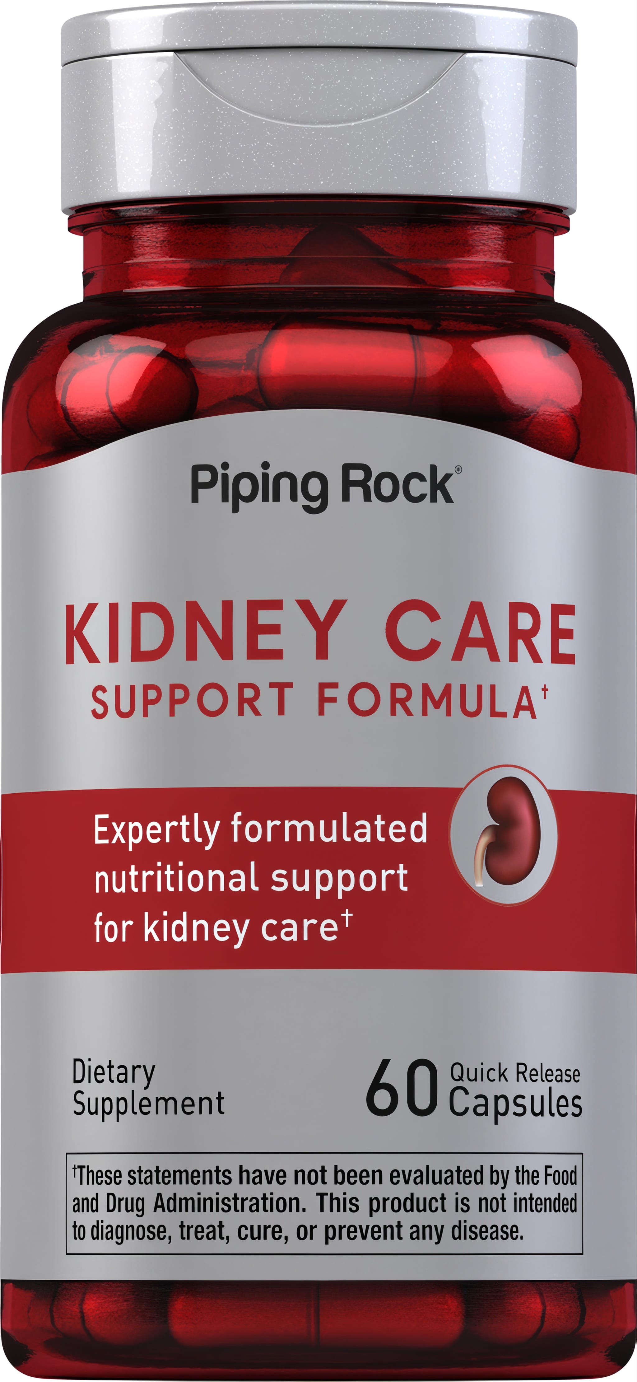 Kidney Care Support Formula Dietary Supplement, 60 Quick Release Capsules. Expertly formulated nutritional support for kidney care.