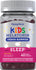 Cherry flavor vegan melatonin gummies for kids, 40-count dietary supplement bottle.