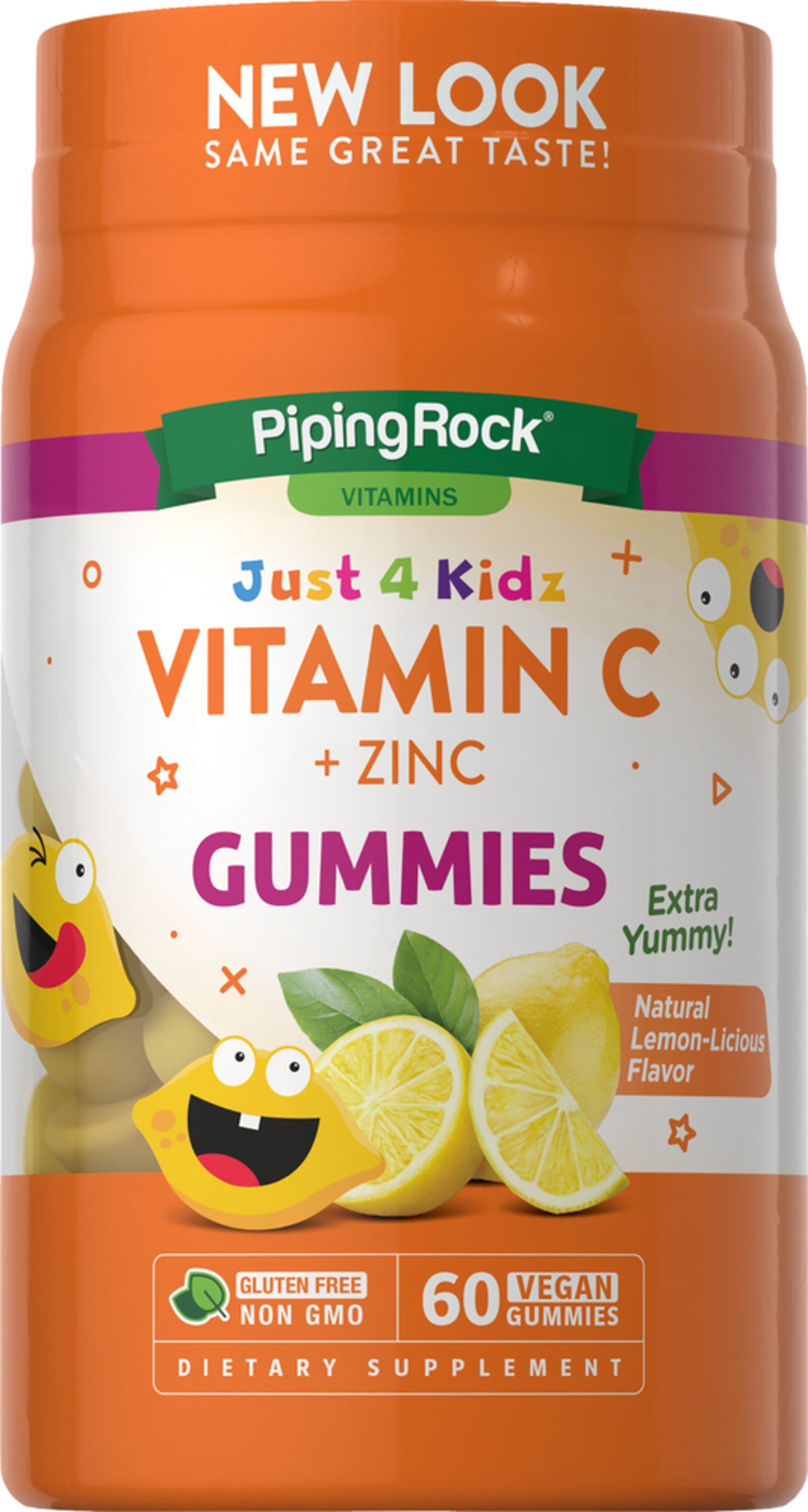 Kids Vitamin C + Zinc, Echinacea Gummies (Natural Honey Lemon-Licious Flavor), 60 Vegan Gummies
