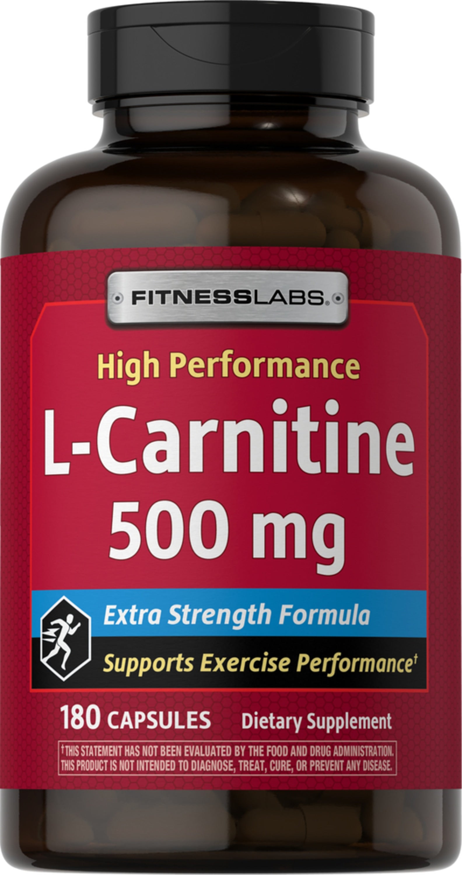 L-Carnitine, 500 mg, 180 Capsules