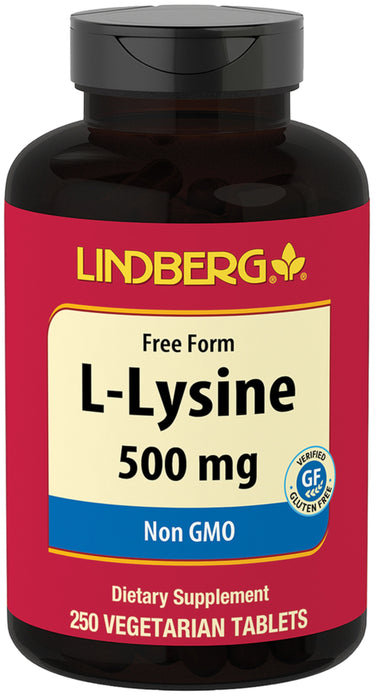 L-Lysine, 500 mg, 250 Vegetarian Tablets