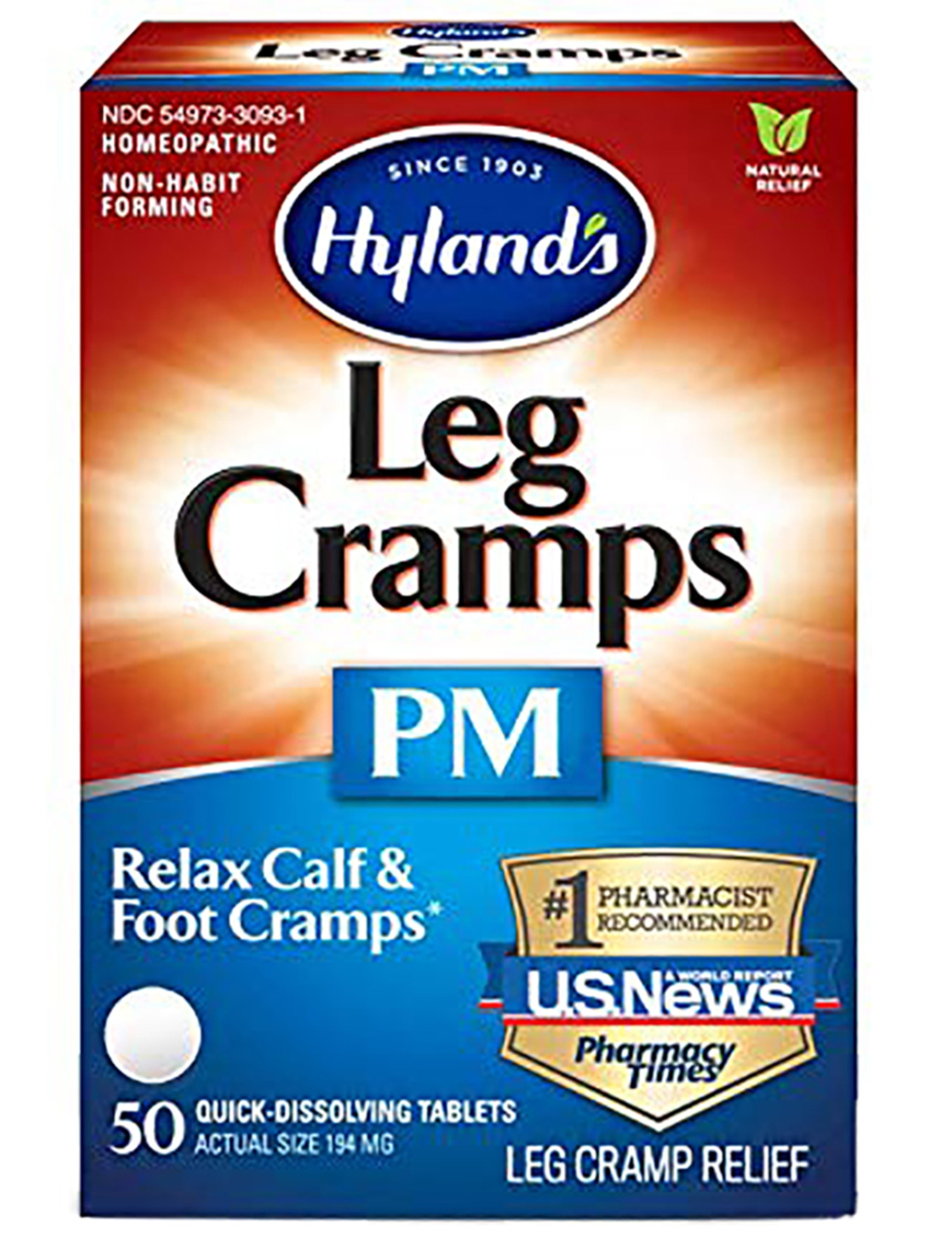 Leg Cramp PM Homeopathic Formula to Relax Calf & Foot Cramps, 50 Tablets