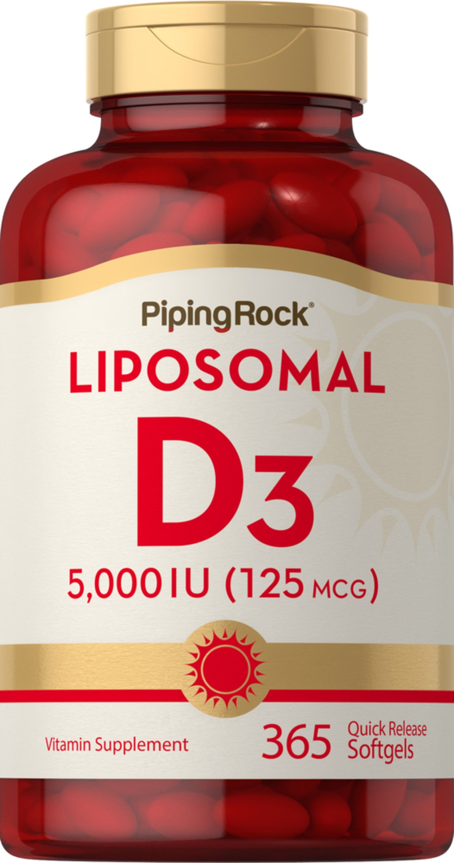 Liposomal Vitamin D3, 5,000 IU, 365 Quick Release Softgels