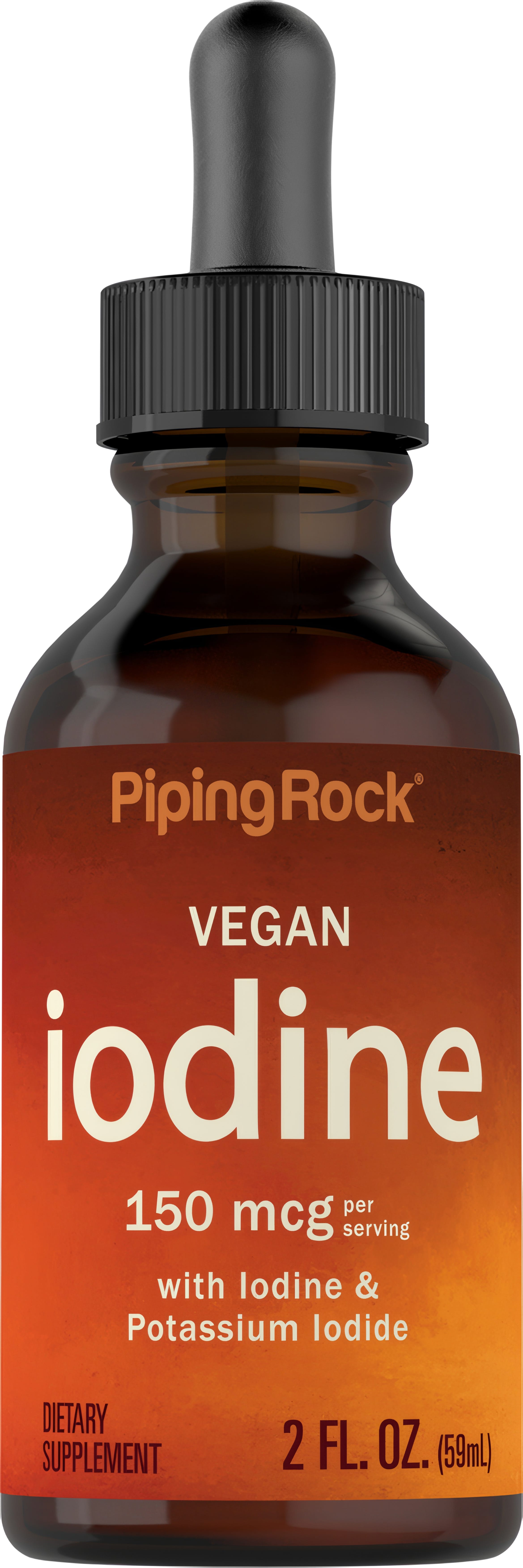 Liquid Iodine Vegan, 150 mcg (per serving), 2 fl oz (59 mL) Dropper Bottle