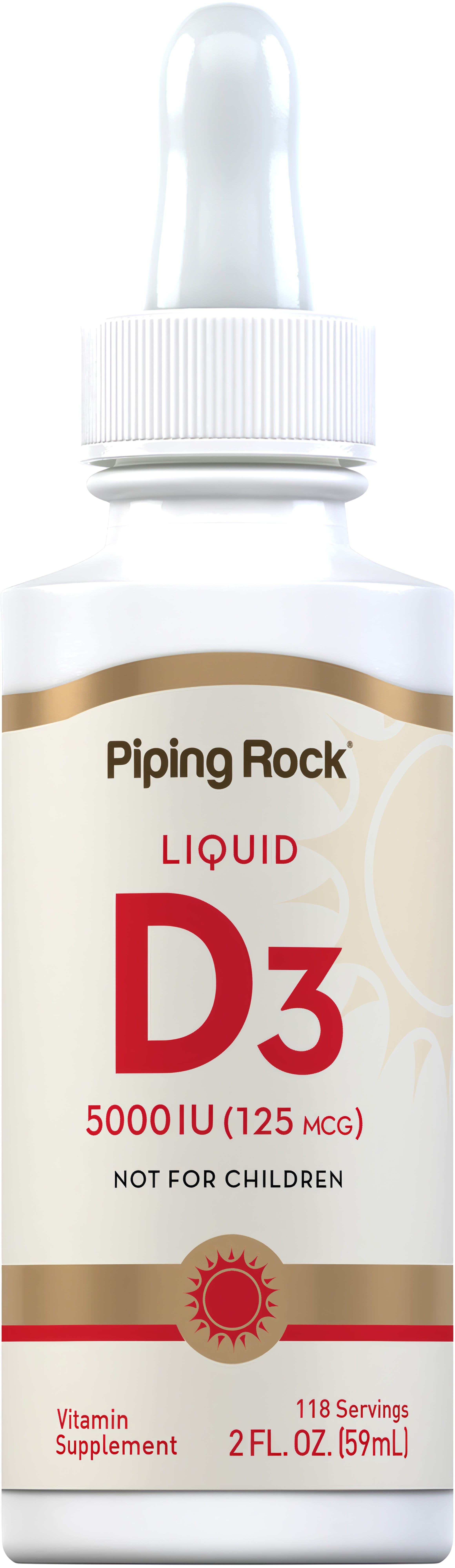 Liquid Vitamin D3, 5000 IU, 2 fl oz (59 mL) Dropper Bottle