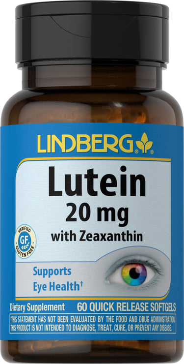 Lutein 20 mg with Zeaxanthin, 60 Quick Release Softgels