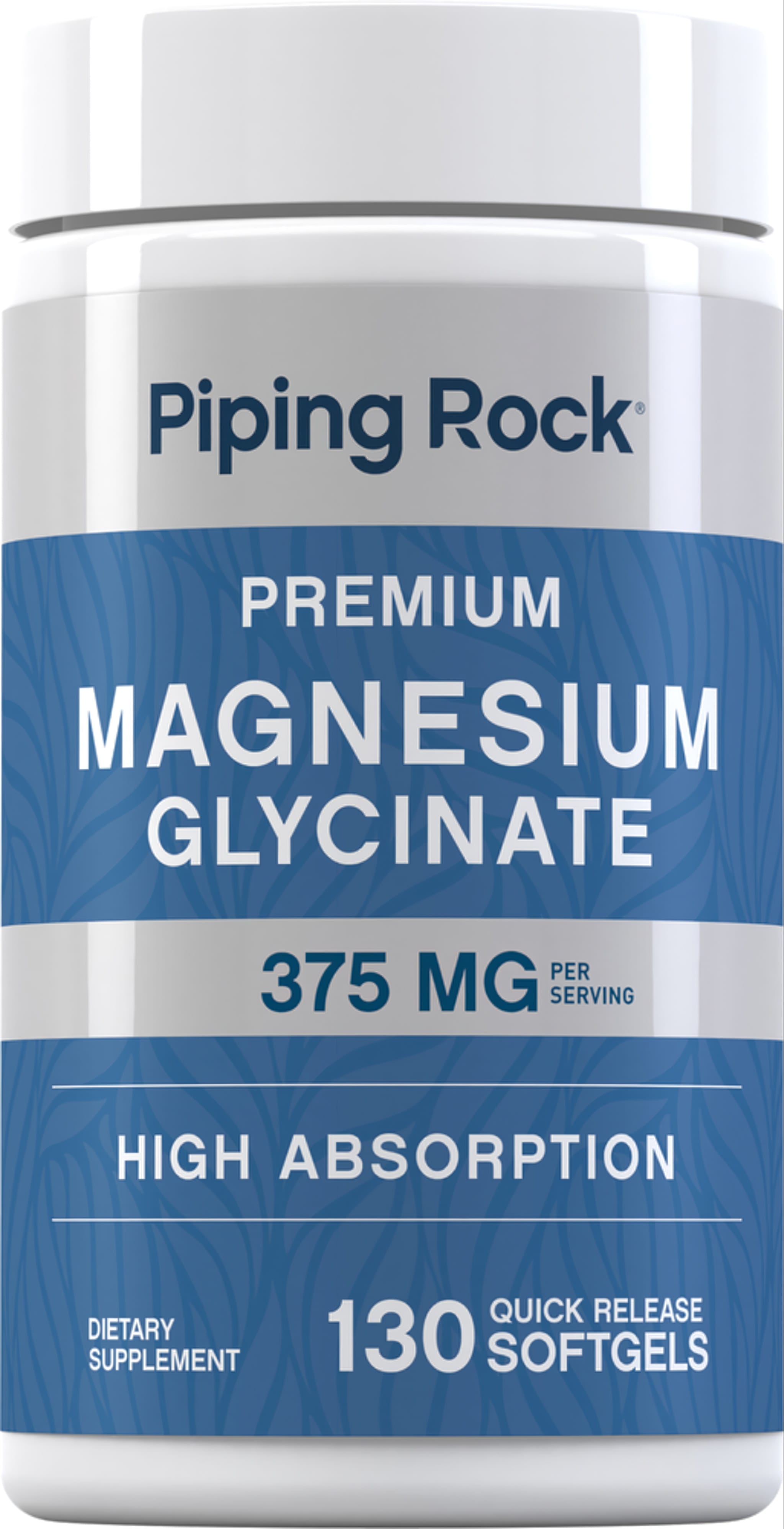 Magnesium Glycinate, 375 mg (per serving), 130 Quick Release Softgels