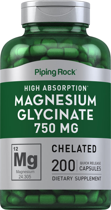 Magnesium Glycinate, 750 mg, 200 Quick Release Capsules Magnesium Glycinate, 750 mg, 200 Quick Release Capsules