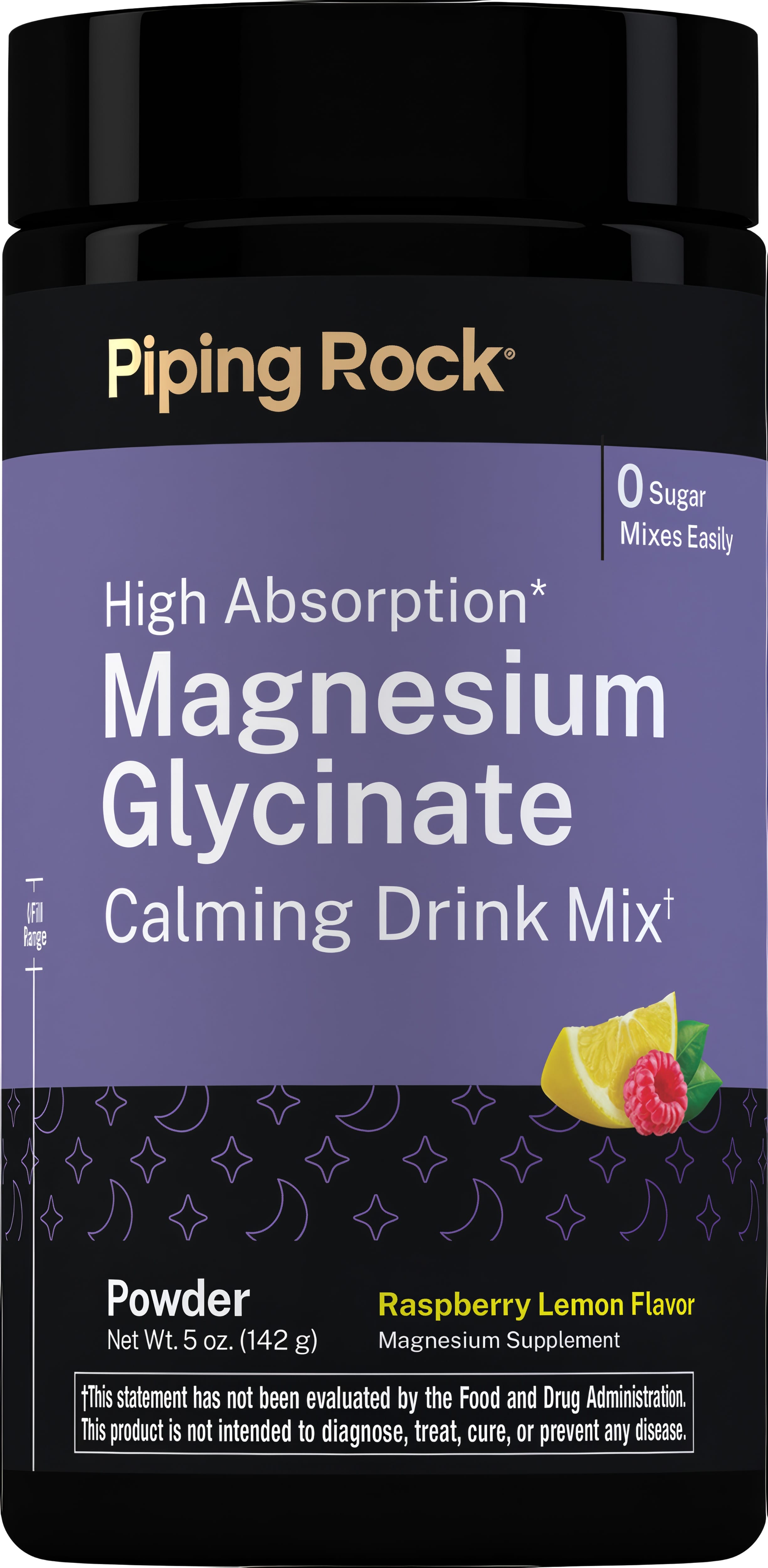Magnesium Glycinate Calming Drink Mix (Raspberry Lemon), 5 oz. (142g) Bottle