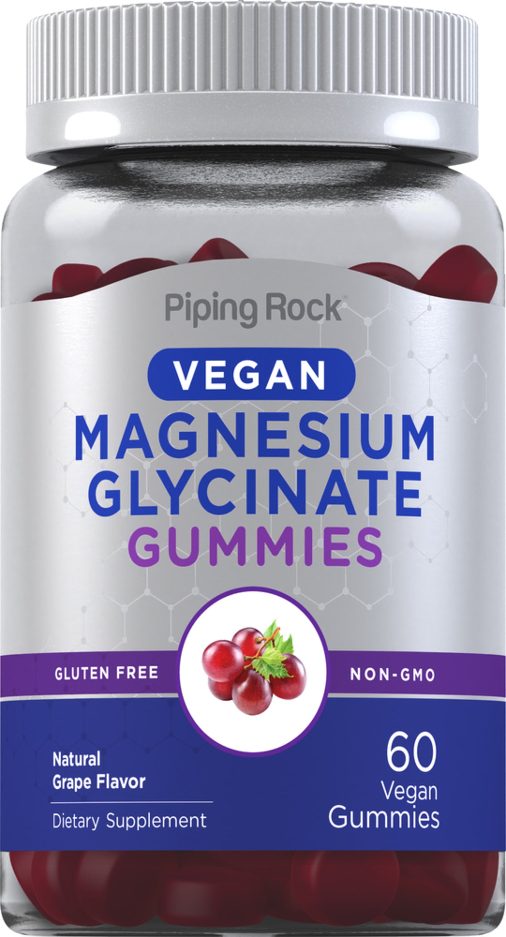 Magnesium Glycinate (Grape), 60 Vegan Gummies