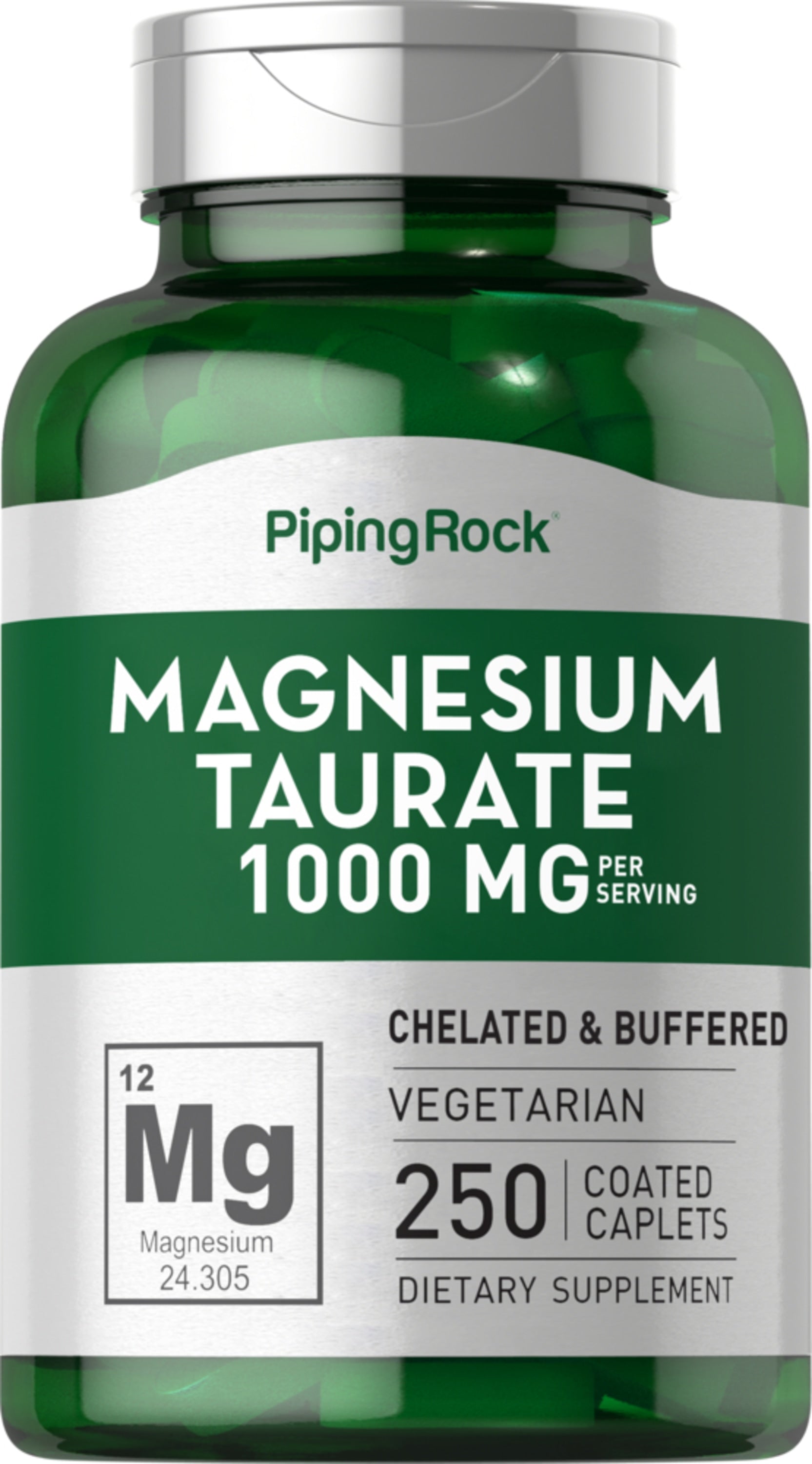 Magnesium Taurate, 1000 mg (per serving), 250 Coated Caplets