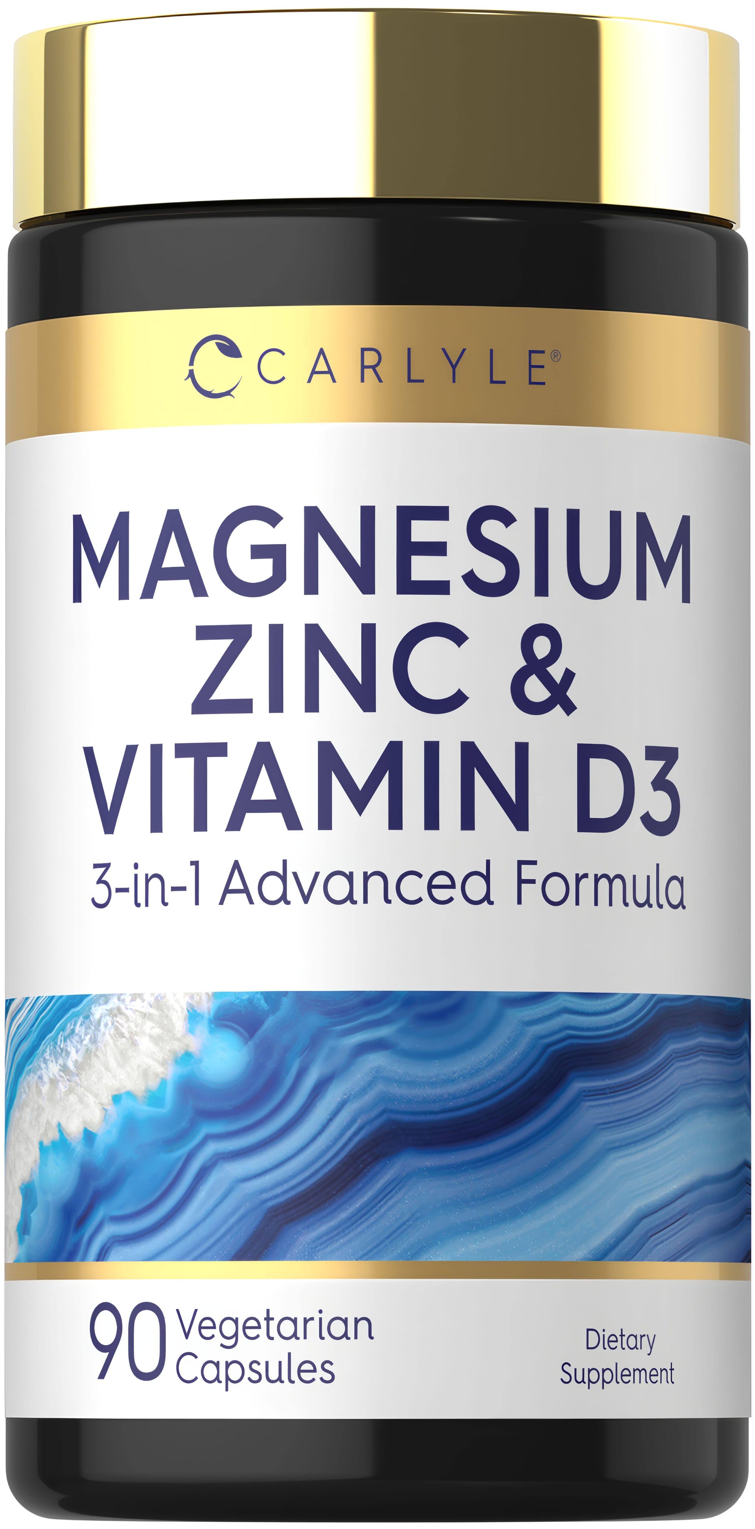 Magnesium Zinc and Vitamin D3, 90 Vegetarian Capsules