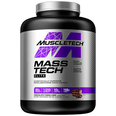 Mass Tech Gainer Performance Series Powder (Chocolate Fudge Cake), 6 lb (2.72 kg) Bottle