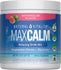 Natural Vitality MaxCalm Relaxing Drink Mix in watermelon flavor features magnesium citrate and glycinate, 8 OZ (227 G).
