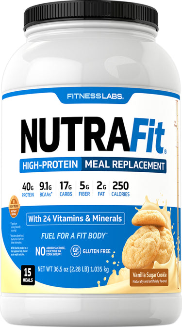 Meal Replacement Shake NutraFit (Vanilla Sugar Cookie), 2.28 lb (1.035 kg) Bottle