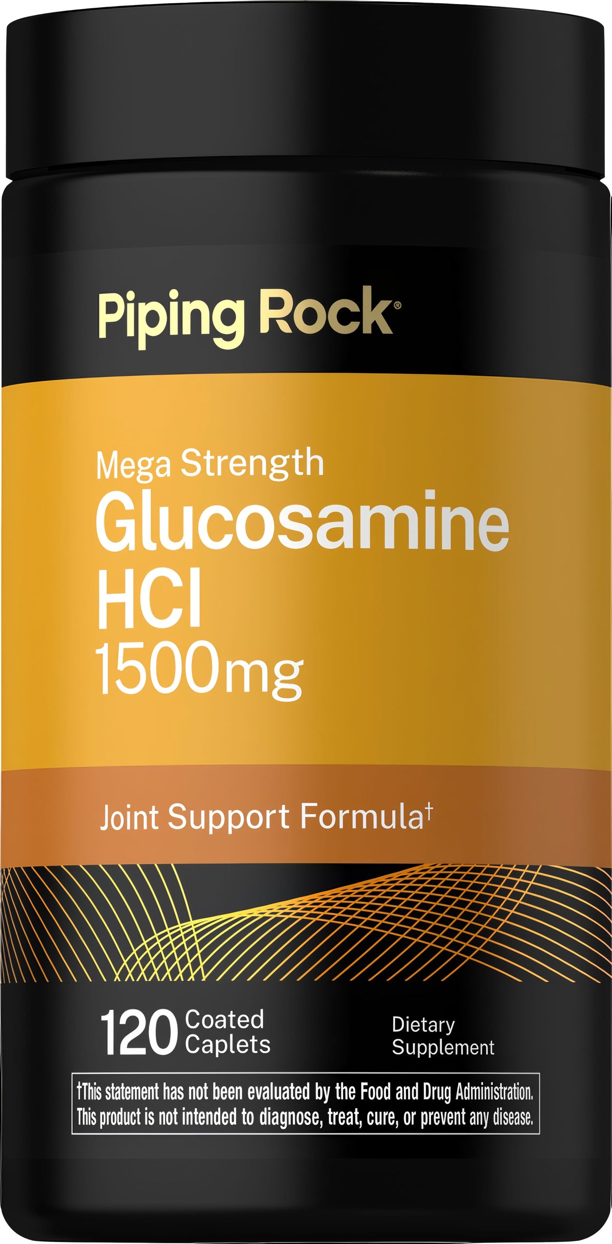 Mega Strength Glucosamine HCl 1500mg, 120 coated caplets.