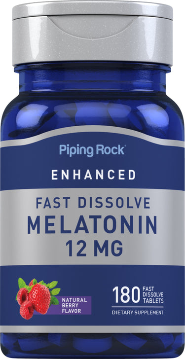 Melatonin Fast Dissolve, 12 mg, 180 Fast Dissolve Tablets