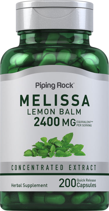 Melissa (Lemon Balm), 2400 mg (per serving), 200 Quick Release Capsule Melissa (Lemon Balm), 2400 mg (per serving), 200 Quick Release Capsule