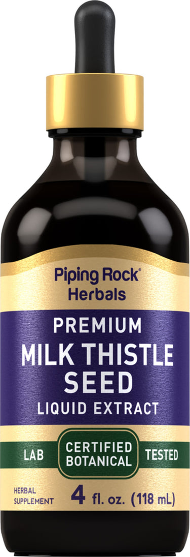 Milk Thistle Seed Liquid Extract Alcohol Free, 4 fl oz (118 mL) Dropper Bottle
