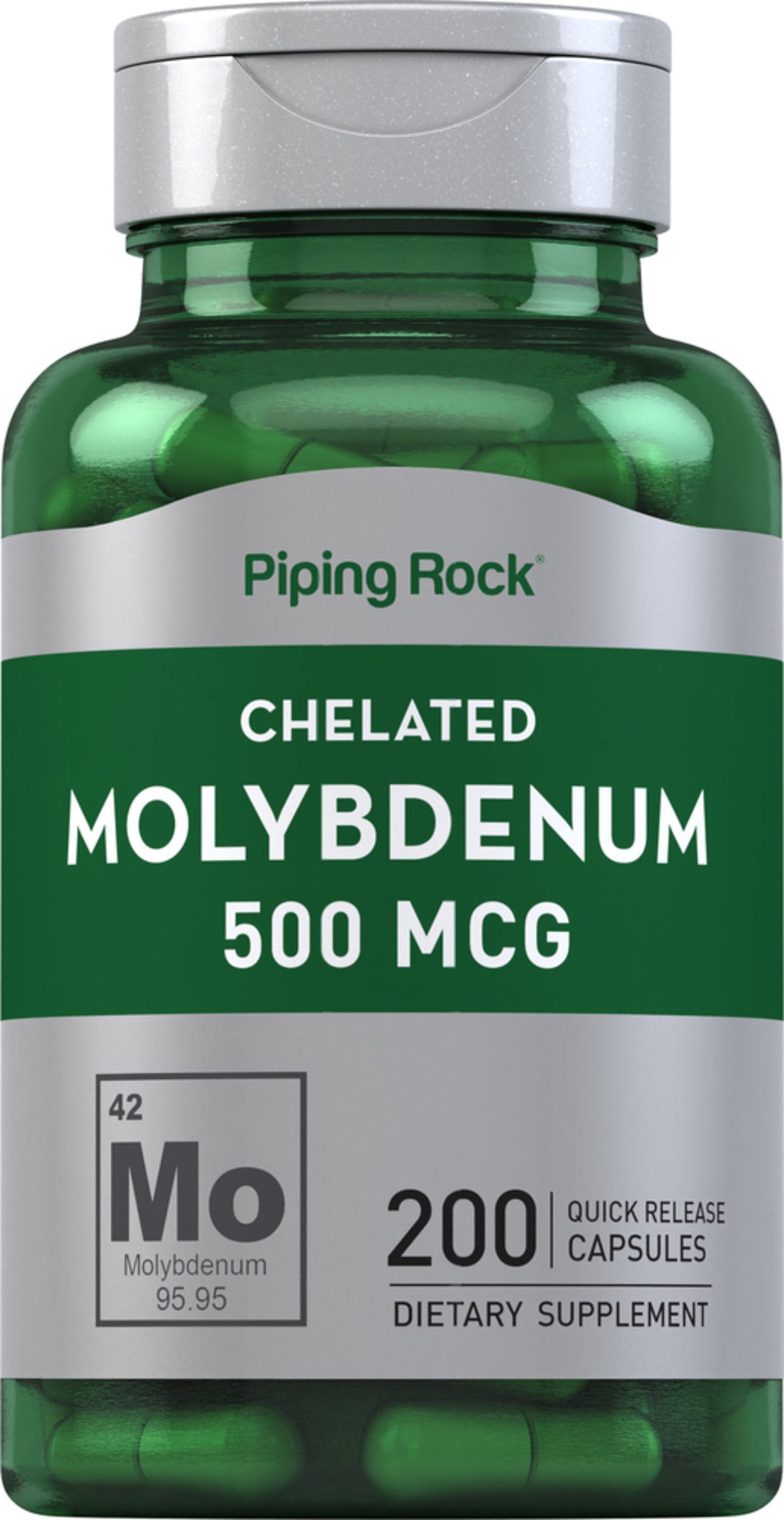 Molybdenum, 500 mcg, 200 Quick Release Capsules