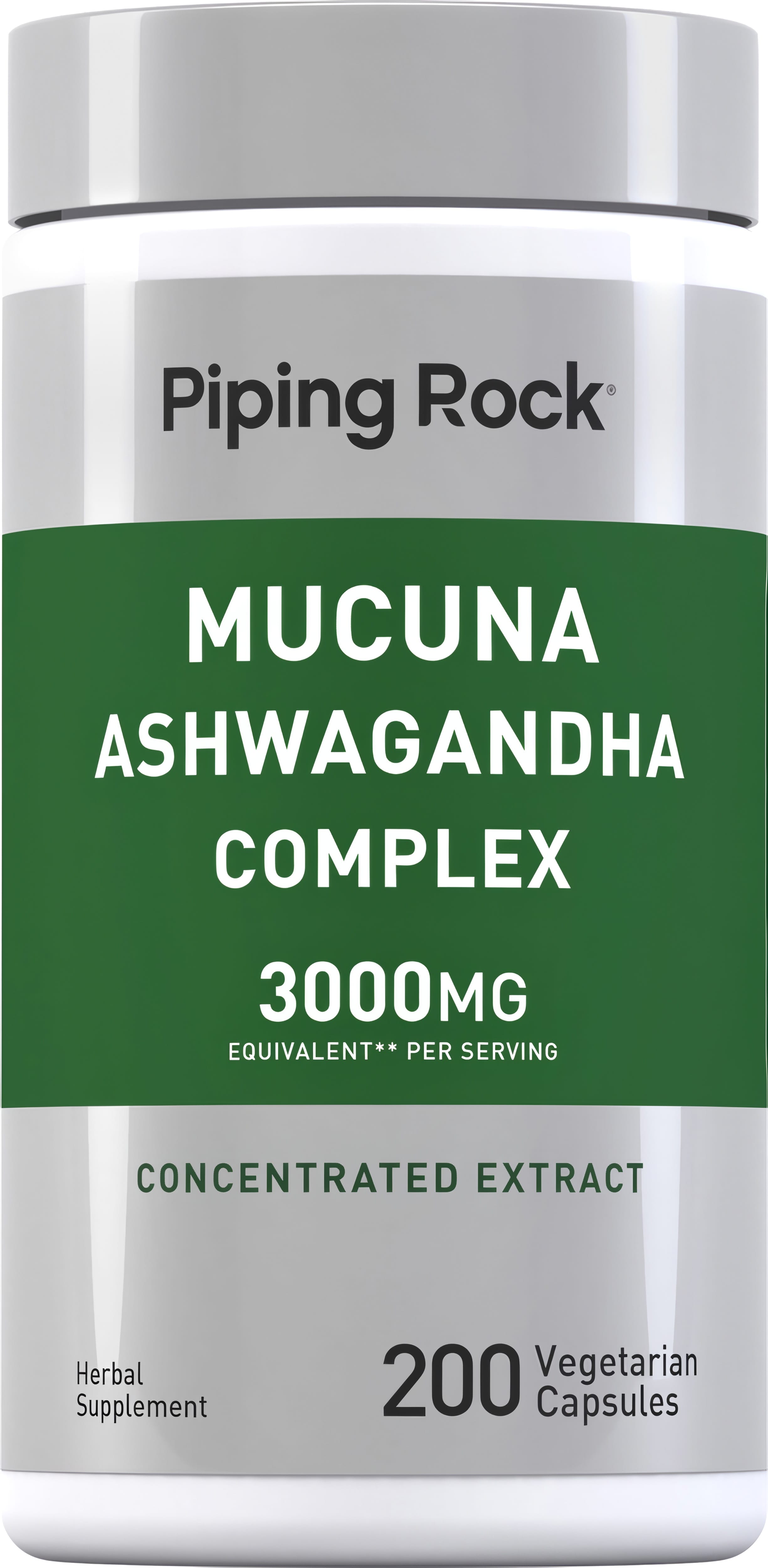 Mucuna Ashwagandha Complex, 3000 mg (per serving), 200 Vegetarian Capsules