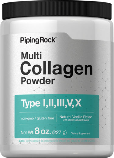 Multi Collagen Powder (Natural Vanilla), 8 oz (227 g) Bottle