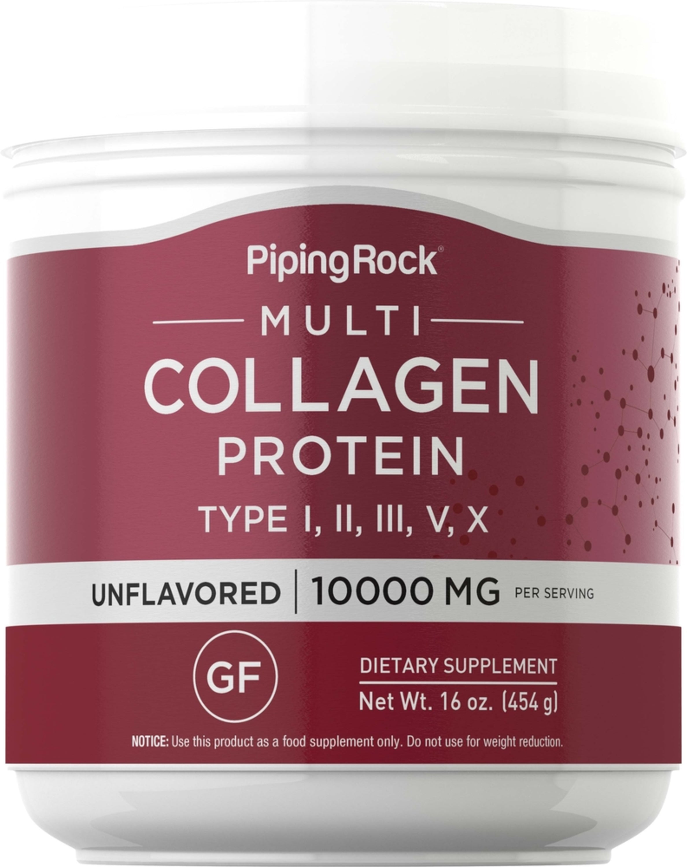 Multi Collagen Protein Powder, 10,000 mg (per serving), 16 oz (454 g) Bottle
