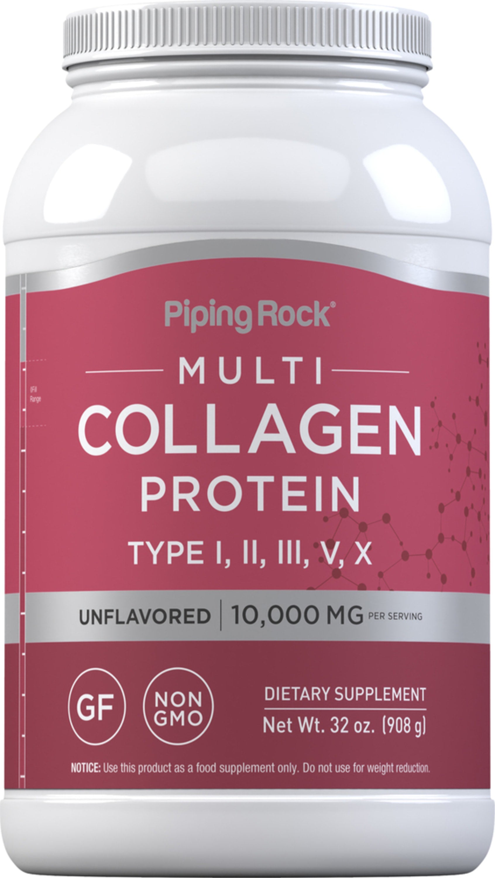 Multi Collagen Protein Powder, 10,000 mg (per serving), 32 oz (908 g) Bottle